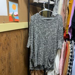 A black and white sweater